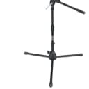 On Stage MS7411B Short Black Tripod Boom Microphone Stand