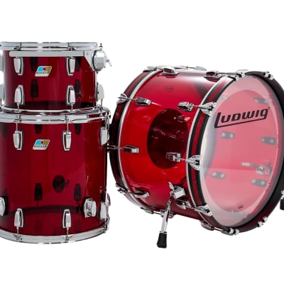 Ludwig Vistalite Fab 3 piece Shell Pack - Red image 1