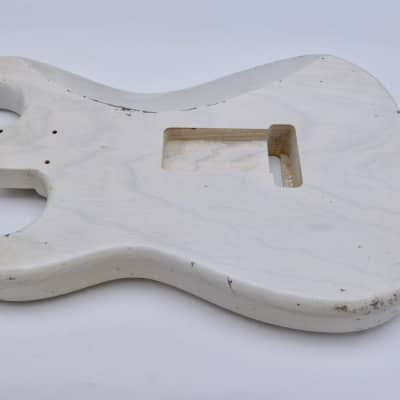 3lbs 12oz BloomDoom Nitro Lacquer Aged Relic White Blonde S-Style Vintage Custom Guitar Body image 17