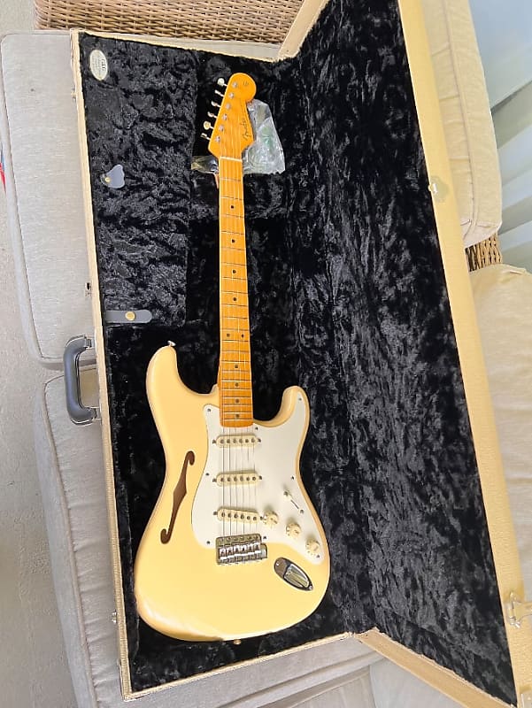 Used Fender Eric Johnson Thinline Stratocaster with Maple | Reverb