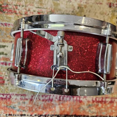 Zim Gar 12x5" Red Sparkle Snare Drum - Japan 1960s image 8
