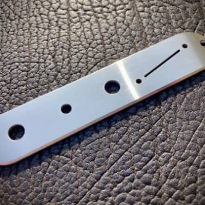 Van Dyke-Harms Telecaster Control Plate, Angled Switch w/Toggle, Stainless Steel 2023 - Stainless Steel image 1
