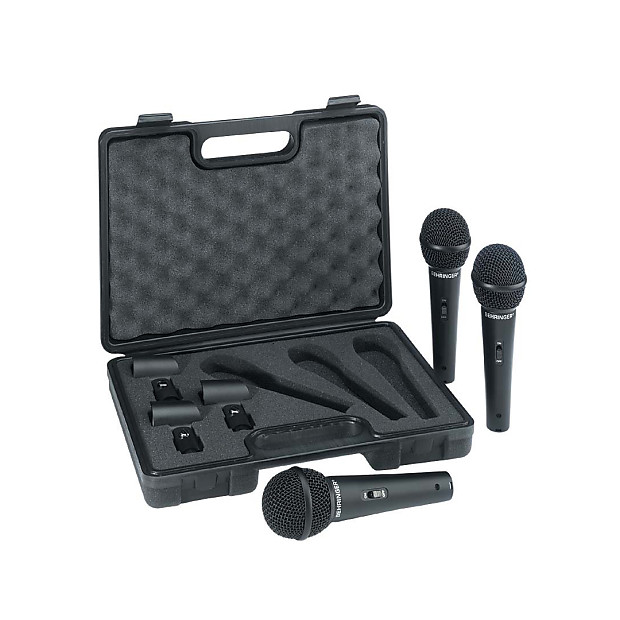 Behringer XM1800S Dynamic Microphones with Case (Set of 3) image 1