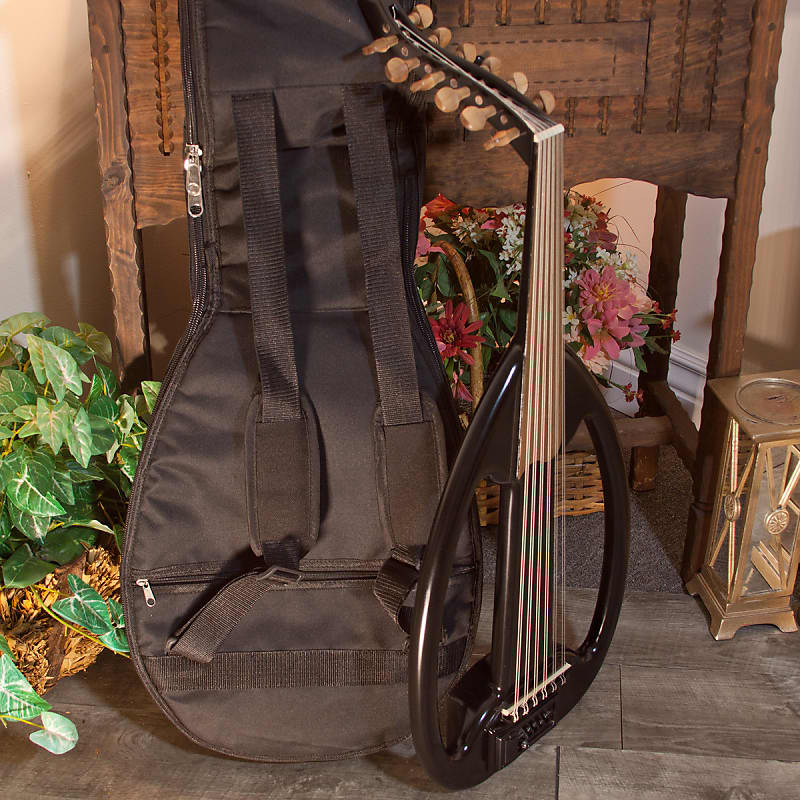 Mid-East OUDFLP-BK Arabic Electric Frame Oud w/Pegs - Lacewood, Padded Bag, Strings, Pick & Book image 1