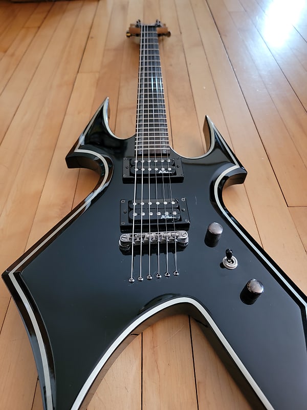 B.C. Rich Trace Warbeast, Black/Silver (rare) Reverb