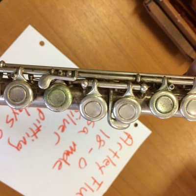 Artley 18-0 Flute  Closed Hole Silver plated. Silver Bild 6