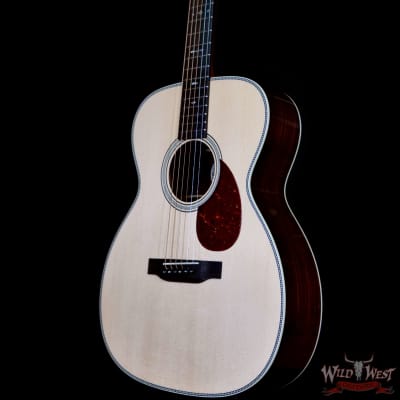 Collings OM Series OM2H Sitka Spruce Top East Indian Rosewood Back & Sides 45 Style Snowflake Inlays Natural 4.30 LBS image 2