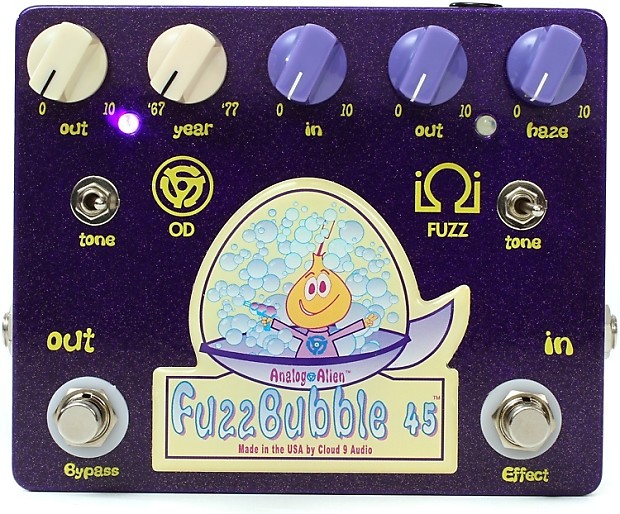 Analog Alien Fuzzbubble-45 Overdrive and Fuzz Pedal image 1