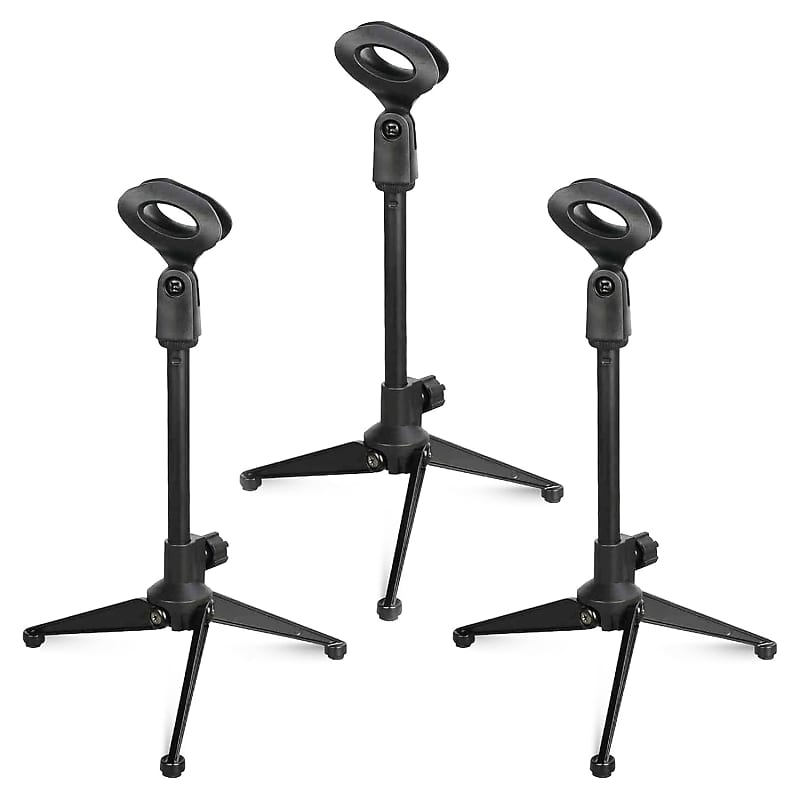 3 Pieces Premium Mini Microphone Stand Tripod Universal Reverb