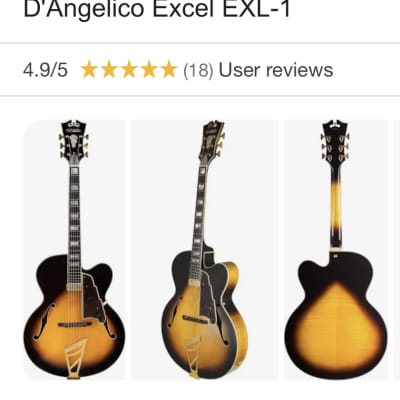 D'Angelico Excel EXL-1 Hollow Body Archtop image 2