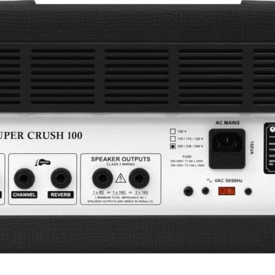 Orange Super Crush 100H 100w Solid State JFET Electric Guitar Head, Black image 3