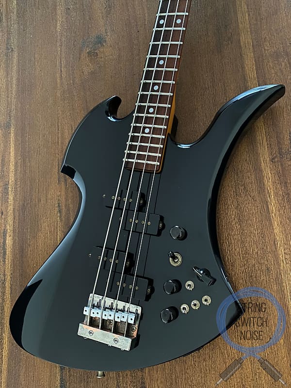 BC Rich, Mockingbird Bass, Black, VARITONE, MIJ 1987, NJ BC Rich, Mockingbird Bass, Black, VARITONE, MIJ 1987, NJ