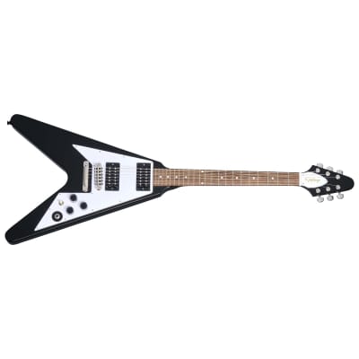 Epiphone Kirk Hammett Signature 1979 Flying V Guitar w/ Gibson Pickups and Hardshell Case - Ebony image 3