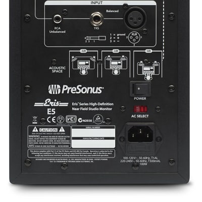 PreSonus Eris E5 Active Studio Monitor (Single) - 5 Inch Powered Speaker image 3