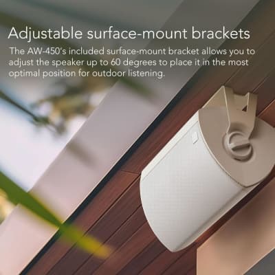 Definitive Technology Dymension AW-450 Outdoor Speaker (White, Pair), Two-Way Surface Mount Wired Speakers, 4.5" Woofer, 1? Tweeter, & 4.5"x6? Passive Bass Radiator, IP66 All-Weather Outdoor Speakers image 10