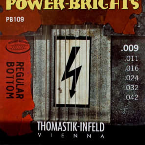 Thomastik-Infeld	PB109 Power Brights Regular Bottom Magnecore Round-Wound Guitar Strings - Light (.09 - .42)