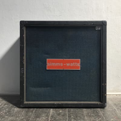 Vintage 1972  Simms Watts 4x12 guitar bass cab cabinet with Fane speakers - Original Pulsonic Cones image 2