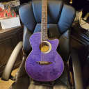 (Dream Theater Autographed)Luna Fauna Eclipse Acoustic-Electric Guitar Transparent Purple