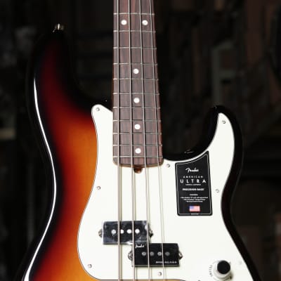 Fender American Ultra Precision Bass Guitar Ultraburst image 3