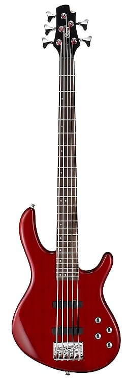Cort Action Bass Plus 5  Trans Red image 1