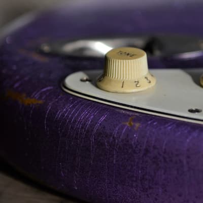American Fender Stratocaster Custom Relic Purple Sparkle CS Fat 50's image 4