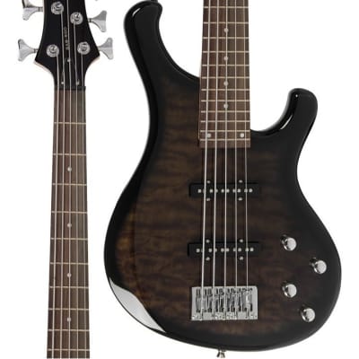 Strinberg Bass Guitar 5 Strings Active SAB-500 2020 Transparent Black Made in Brazil image 2