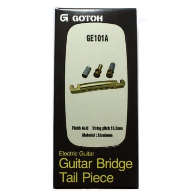 GOTOH GE101A Aluminum Tailpiece w/ Metric studs for import guitars Gold image 4