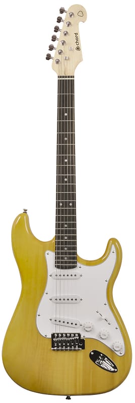 Chord Stratocaster Style Electric Guitar Amber Amber image 1
