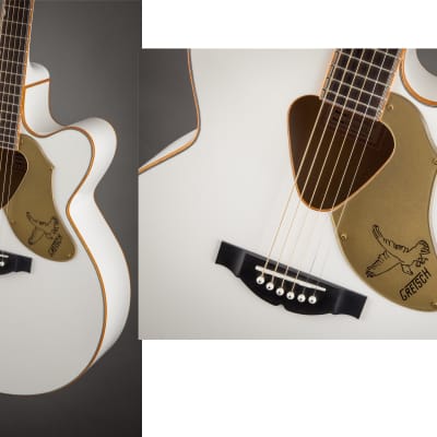 Gretsch G5022CWFE Rancher Falcon Jumbo Cutaway Acoustic-Electric Guitar - White for sale