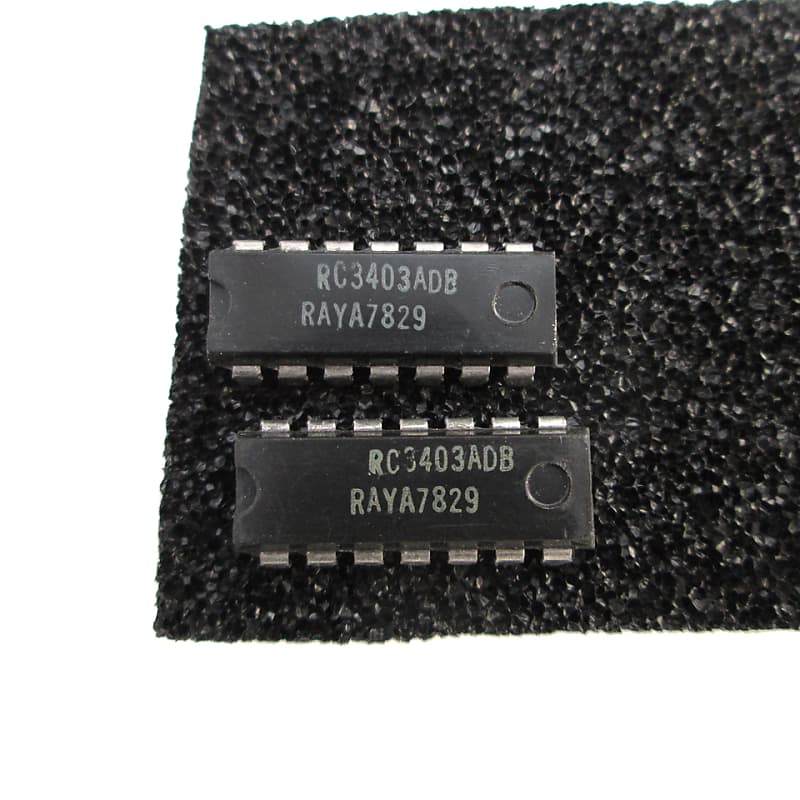 Vintage 1978 2x Raytheon RC3403ADB 14-pin IC Opamp for Boss OD-1 Overdrive  SP-1 Spectrum PH-1 Phaser