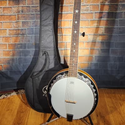  Mulucky 4 String Banjolele, Banjo Ukulele Concert Size 23 Inch  with Remo Head, Closed Solid Wood Back, Beginner Kit with Truss Rod Gig Bag  Tuner String Strap Picks, MBU-803 : Musical Instruments