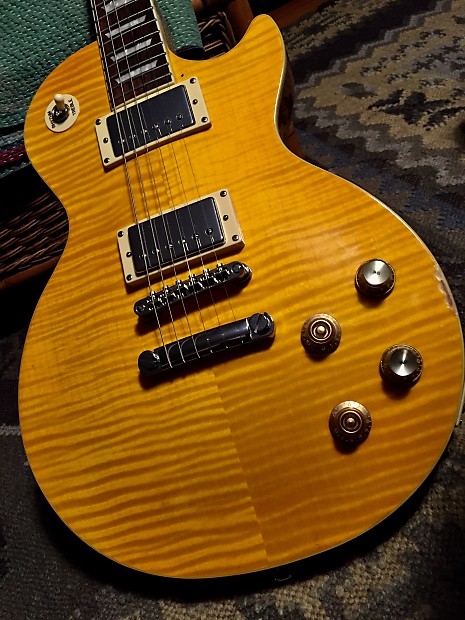 Epiphone Les Paul Standard Flame Top Lemon Drop | Reverb