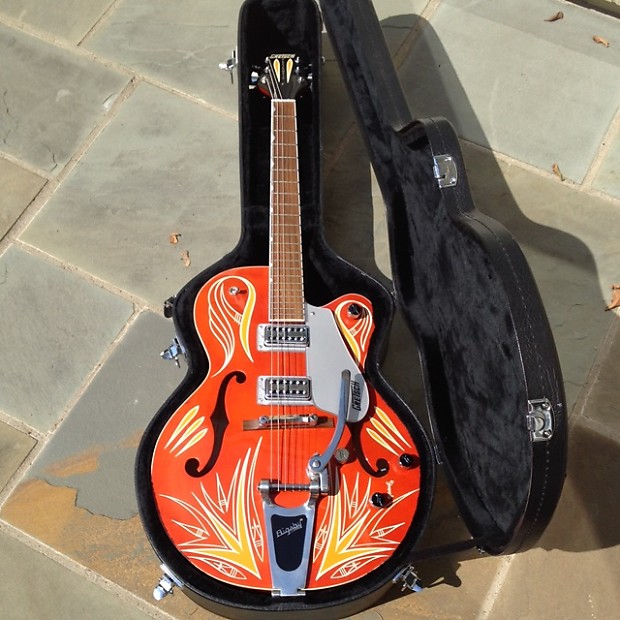 Gretsch G5120 Translucent Orange with Pinstriping by Jimmy C