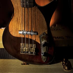 Postal Dixie Flyer Jr Short Scale Bass Walnut and Cherry image 10
