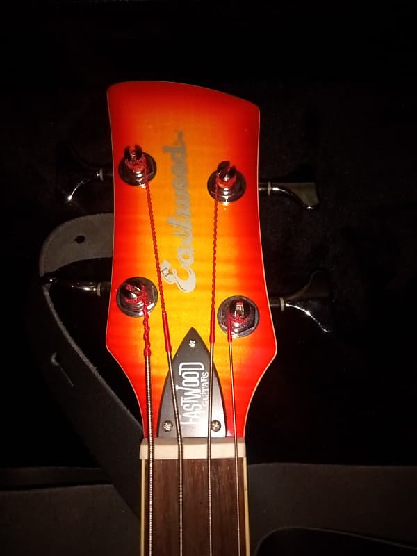 Eastwood  Surfcaster Bass Guitar semi hollow body cherryburst 2020/2022 image 1