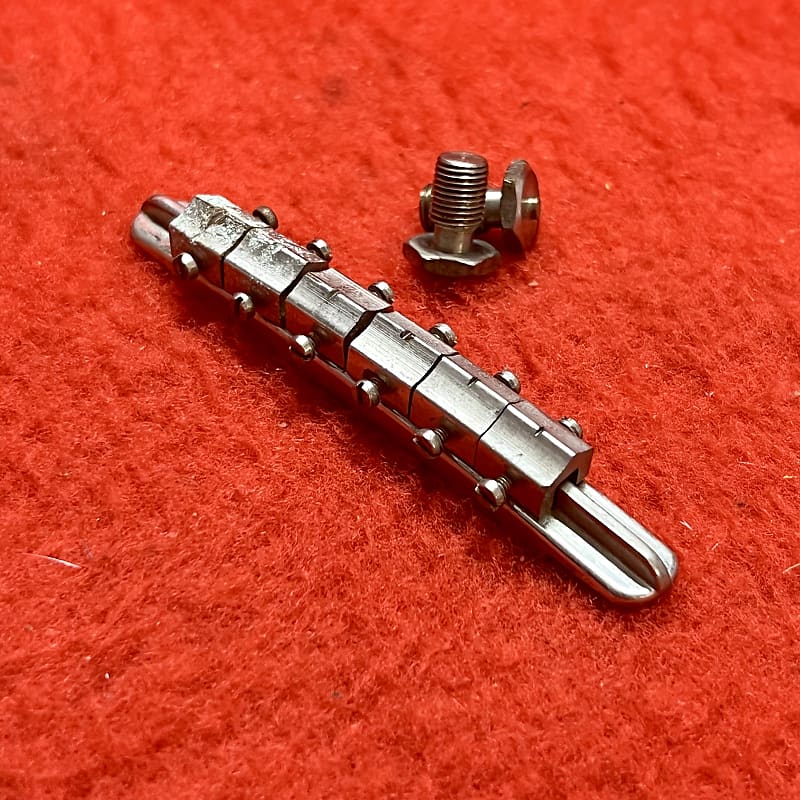 Guild “Hagstrom” guitar bridge c 1960 Nickel original Reverb UK