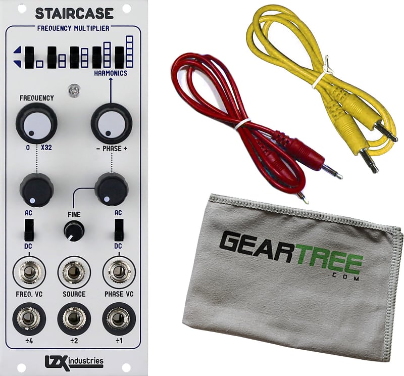 LZX Staircase 10hp Wideband Analog Frequency Multiplier Video Synth Module w/ Geartree Cloth and 2 Cables image 1