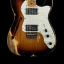 Fender Custom Shop Limited Edition '72 Telecaster Thinline Heavy Relic - Faded Aged 3-Color Sunburst