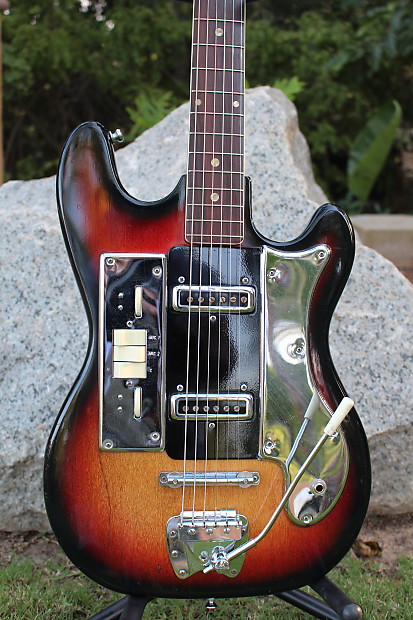 RARE Vintage 1964 Teisco Del Rey VN-2 Baritone Electric Guitar MIJ