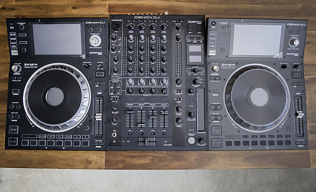 (2) Denon DJ SC5000 PRIME Package with X1800 DJ Mixer