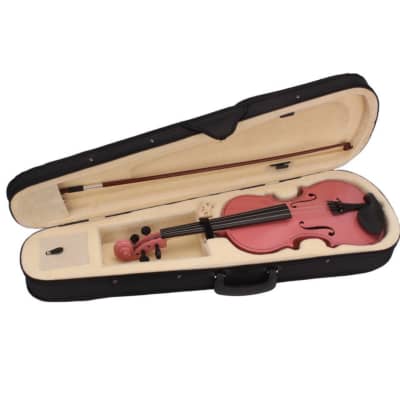 OEM 4/4 Beginners Student Pink Violin Fiddle With Case & Bow 2023 image 3