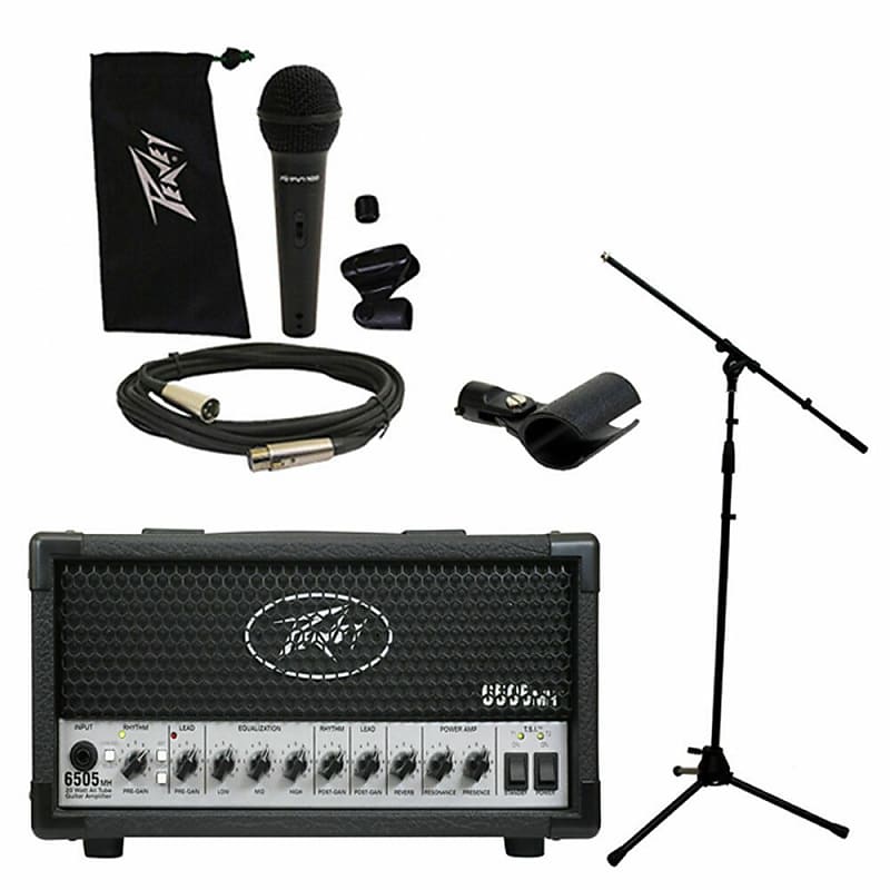 Peavey 6505 MH Mini Head Electric Guitar 20W Tube Amp Amplifier w/ Mic & Stand image 1