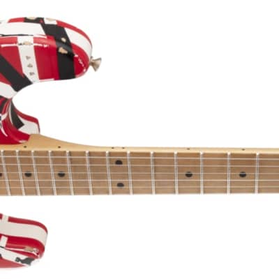 EVH - Striped Series Frankenstein™ Frankie, Maple Fingerboard, Red with Black Stripes Relic image 4