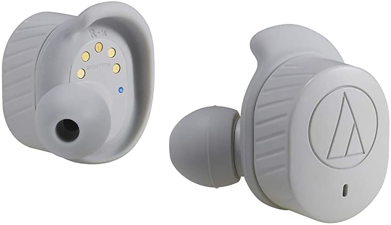 Audio-Technica ATH-SPORT7TWGY SonicSport Wireless In-Ear Headphones, Gray image 1