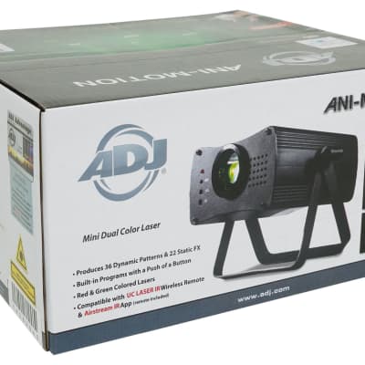 American DJ ANI MOTION 20W Red/Green Compact Laser Effects Light+Wireless Remote image 9