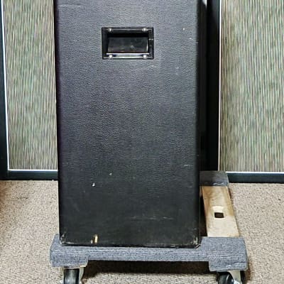 Vintage Super Rare Sound City 69-70 - Black 2x12-4x12 Silver Herringbone grill cabinet image 5