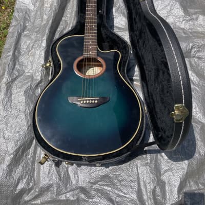 Yamaha Acoustic/Electric Guitar APX 4A Green | Reverb