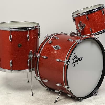 Gretsch 22/13/16" 60's Round Badge Name Band Drum Set - Tangerine Sparkle image 3