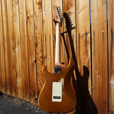 G&L USA CUSTOM SHOP Legacy - Yukon Gold Metallic Nitro Heavy Aged 6-String Electric Guitar w/ Tolex Custom Shop Case (2023) image 3