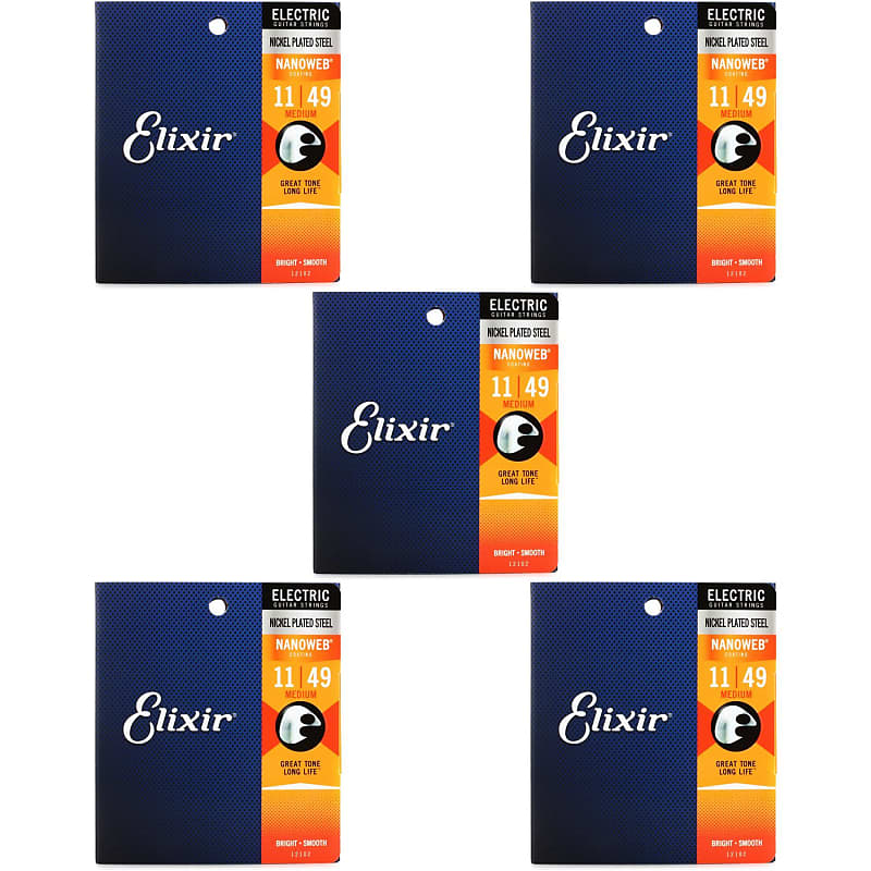 Elixir Strings 12102 Nanoweb Electric Guitar Strings Reverb